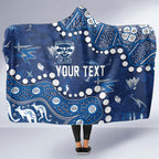 Personalized Geelong Cats Hooded Blanket Aboriginal Pattern with Graffiti Style