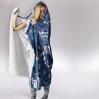 Personalized Geelong Cats Hooded Blanket Aboriginal Pattern with Graffiti Style