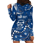 Personalized Geelong Cats Hoodie Dress Aboriginal Pattern with Graffiti Style