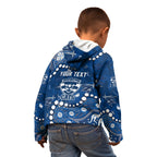 Personalized Geelong Cats Kid Hoodie Aboriginal Pattern with Graffiti Style