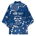 Personalized Geelong Cats Kimono Aboriginal Pattern with Graffiti Style