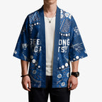 Personalized Geelong Cats Kimono Aboriginal Pattern with Graffiti Style