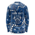 Personalized Geelong Cats Long Sleeve Shirt Aboriginal Pattern with Graffiti Style