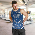 Personalized Geelong Cats Men Tank Top Aboriginal Pattern with Graffiti Style