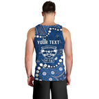 Personalized Geelong Cats Men Tank Top Aboriginal Pattern with Graffiti Style