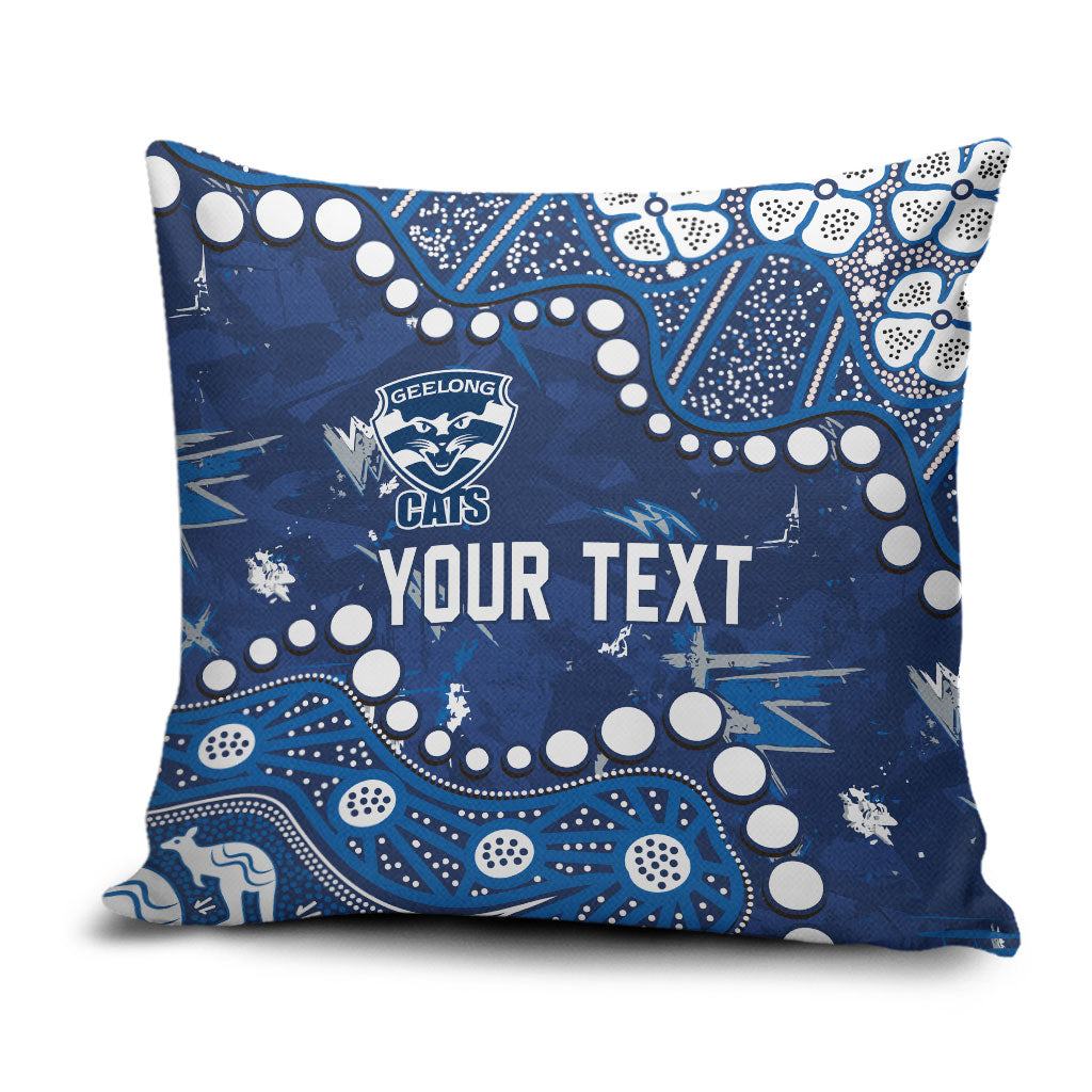 Personalized Geelong Cats Pillow Cover Aboriginal Pattern with Graffiti Style