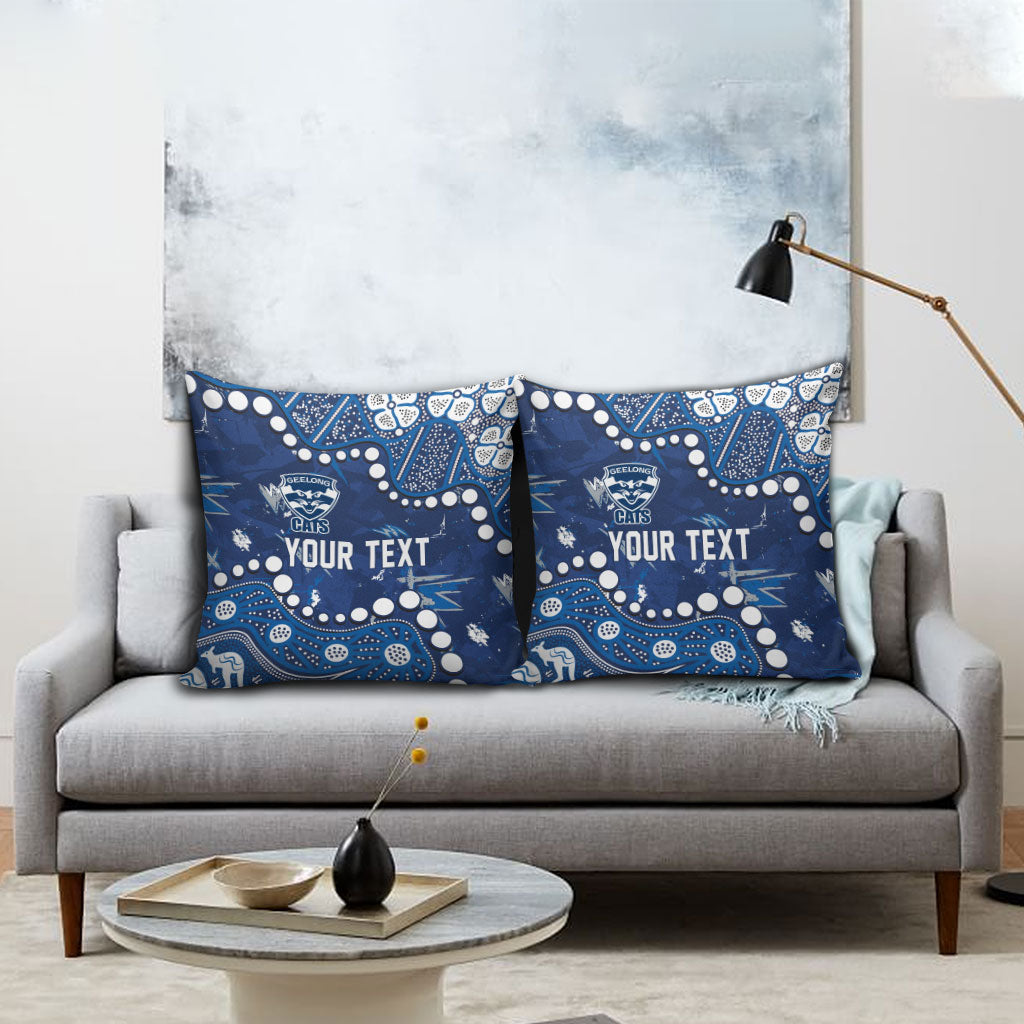 Personalized Geelong Cats Pillow Cover Aboriginal Pattern with Graffiti Style