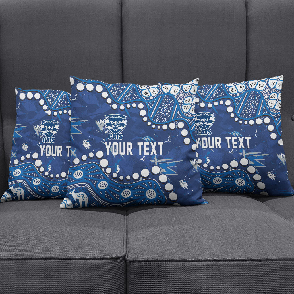 Personalized Geelong Cats Pillow Cover Aboriginal Pattern with Graffiti Style