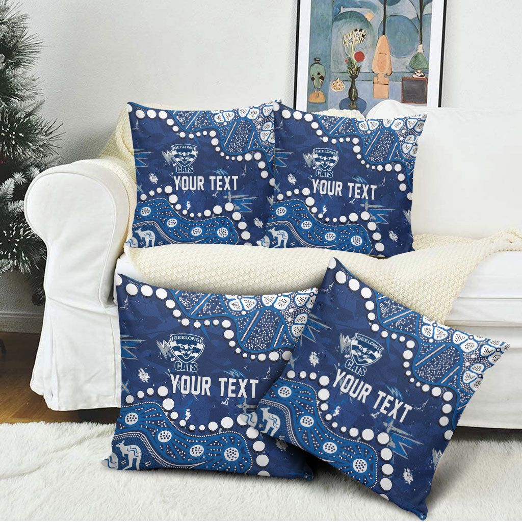 Personalized Geelong Cats Pillow Cover Aboriginal Pattern with Graffiti Style