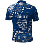 Personalized Geelong Cats Polo Shirt Aboriginal Pattern with Graffiti Style