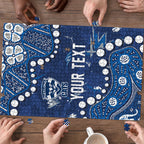 Personalized Geelong Cats Puzzle Aboriginal Pattern with Graffiti Style
