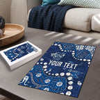 Personalized Geelong Cats Puzzle Aboriginal Pattern with Graffiti Style