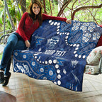 Personalized Geelong Cats Quilt Aboriginal Pattern with Graffiti Style