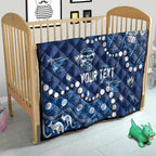 Personalized Geelong Cats Quilt Aboriginal Pattern with Graffiti Style