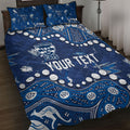 Personalized Geelong Cats Quilt Bed Set Aboriginal Pattern with Graffiti Style