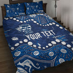 Personalized Geelong Cats Quilt Bed Set Aboriginal Pattern with Graffiti Style
