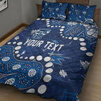 Personalized Geelong Cats Quilt Bed Set Aboriginal Pattern with Graffiti Style