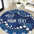 Personalized Geelong Cats Round Carpet Aboriginal Pattern with Graffiti Style