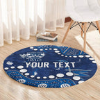Personalized Geelong Cats Round Carpet Aboriginal Pattern with Graffiti Style