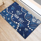 Personalized Geelong Cats Rubber Doormat Aboriginal Pattern with Graffiti Style