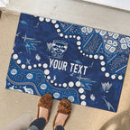 Personalized Geelong Cats Rubber Doormat Aboriginal Pattern with Graffiti Style