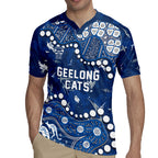 Personalized Geelong Cats Rugby Jersey Aboriginal Pattern with Graffiti Style