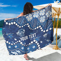 Personalized Geelong Cats Sarong Aboriginal Pattern with Graffiti Style