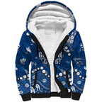 Personalized Geelong Cats Sherpa Hoodie Aboriginal Pattern with Graffiti Style