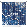 Personalized Geelong Cats Shower Curtain Aboriginal Pattern with Graffiti Style