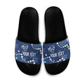 Personalized Geelong Cats Slide Sandals Aboriginal Pattern with Graffiti Style