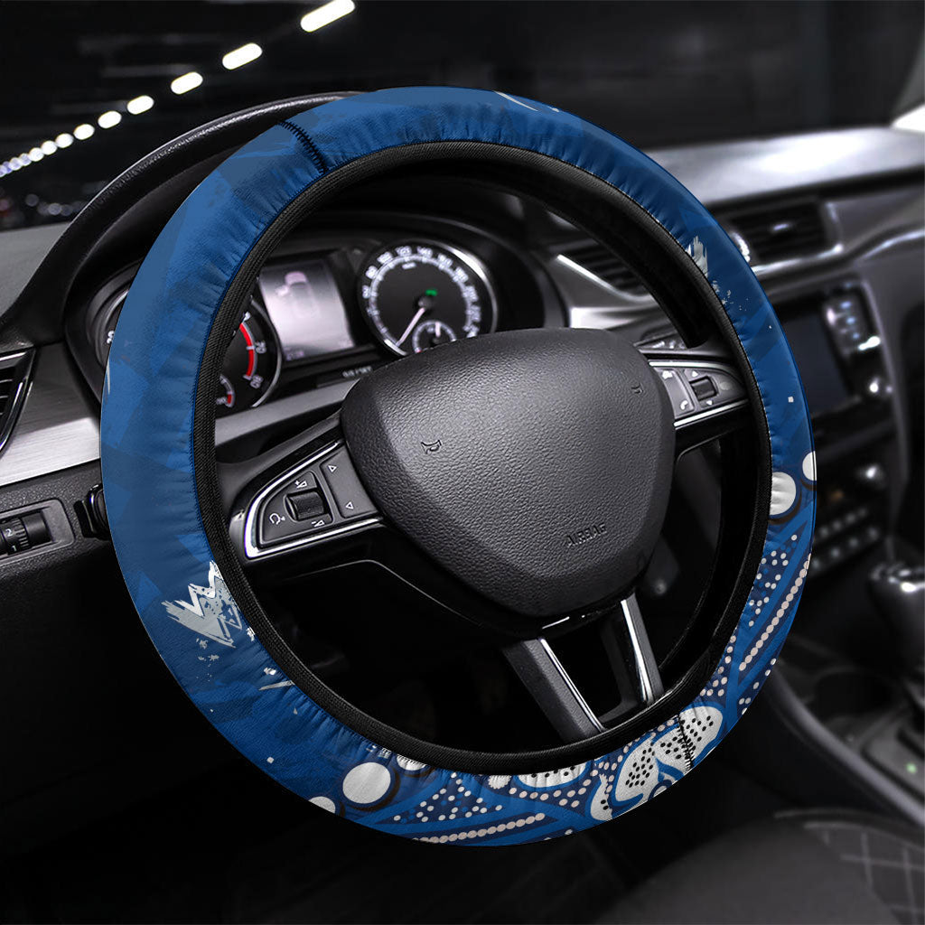 Geelong Cats Steering Wheel Cover Aboriginal Pattern with Graffiti Style