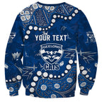 Personalized Geelong Cats Sweatshirt Aboriginal Pattern with Graffiti Style