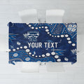 Personalized Geelong Cats Tablecloth Aboriginal Pattern with Graffiti Style