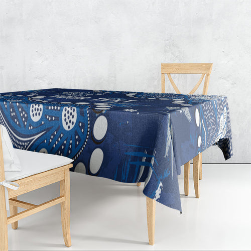 Personalized Geelong Cats Tablecloth Aboriginal Pattern with Graffiti Style