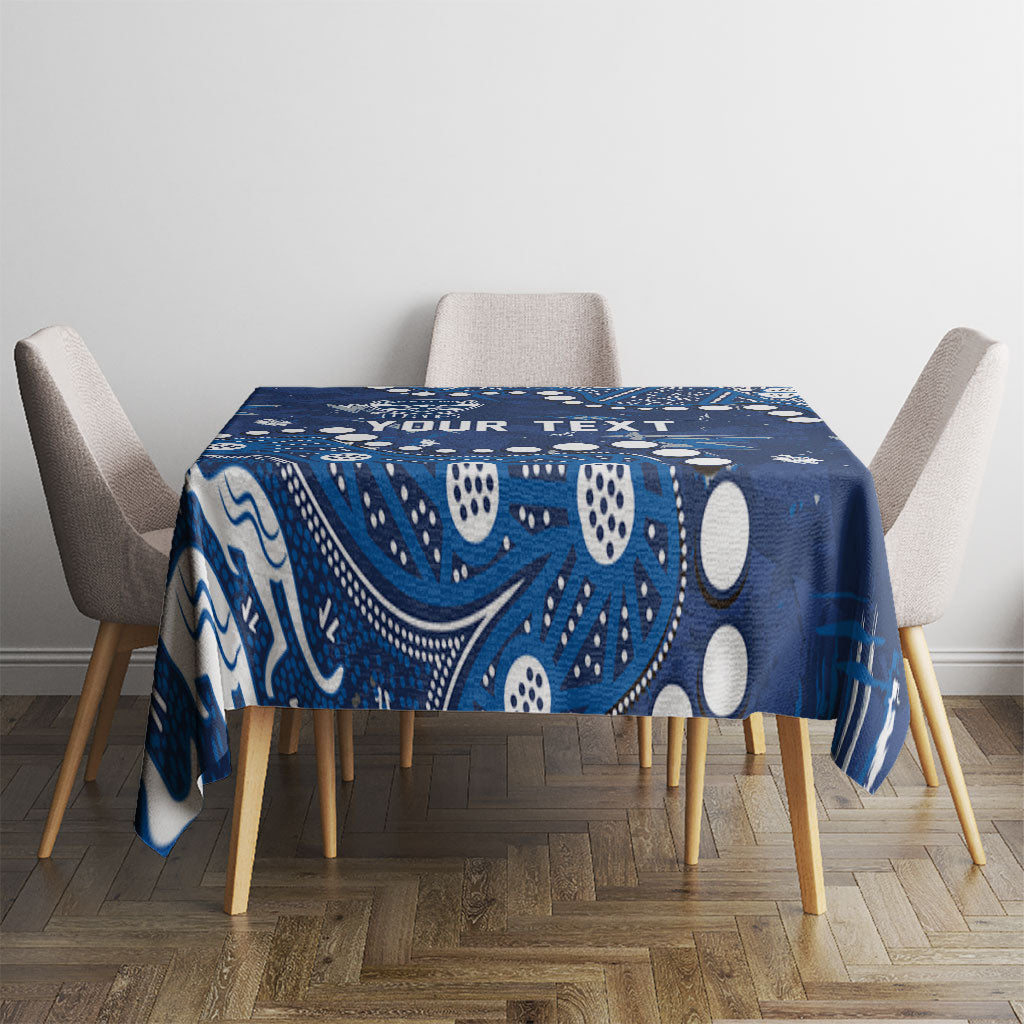 Personalized Geelong Cats Tablecloth Aboriginal Pattern with Graffiti Style
