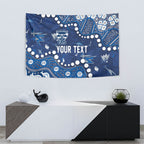 Personalized Geelong Cats Tapestry Aboriginal Pattern with Graffiti Style