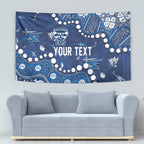 Personalized Geelong Cats Tapestry Aboriginal Pattern with Graffiti Style