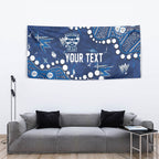Personalized Geelong Cats Tapestry Aboriginal Pattern with Graffiti Style