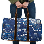 Personalized Geelong Cats Travel Bag Aboriginal Pattern with Graffiti Style