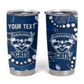Personalized Geelong Cats Tumbler Cup Aboriginal Pattern with Graffiti Style