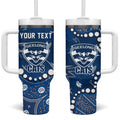 Personalized Geelong Cats Tumbler With Handle Aboriginal Pattern with Graffiti Style