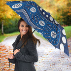 Personalized Geelong Cats Umbrella Aboriginal Pattern with Graffiti Style
