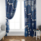 Personalized Geelong Cats Window Curtain Aboriginal Pattern with Graffiti Style