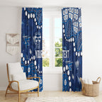 Personalized Geelong Cats Window Curtain Aboriginal Pattern with Graffiti Style