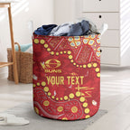 Personalized Gold Coast Suns Laundry Basket Aboriginal Pattern with Graffiti Style