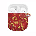 Personalized Gold Coast Suns AirPods Case Aboriginal Pattern with Graffiti Style