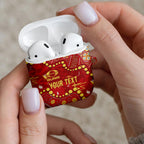 Personalized Gold Coast Suns AirPods Case Aboriginal Pattern with Graffiti Style