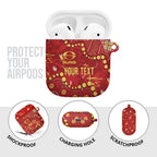 Personalized Gold Coast Suns AirPods Case Aboriginal Pattern with Graffiti Style