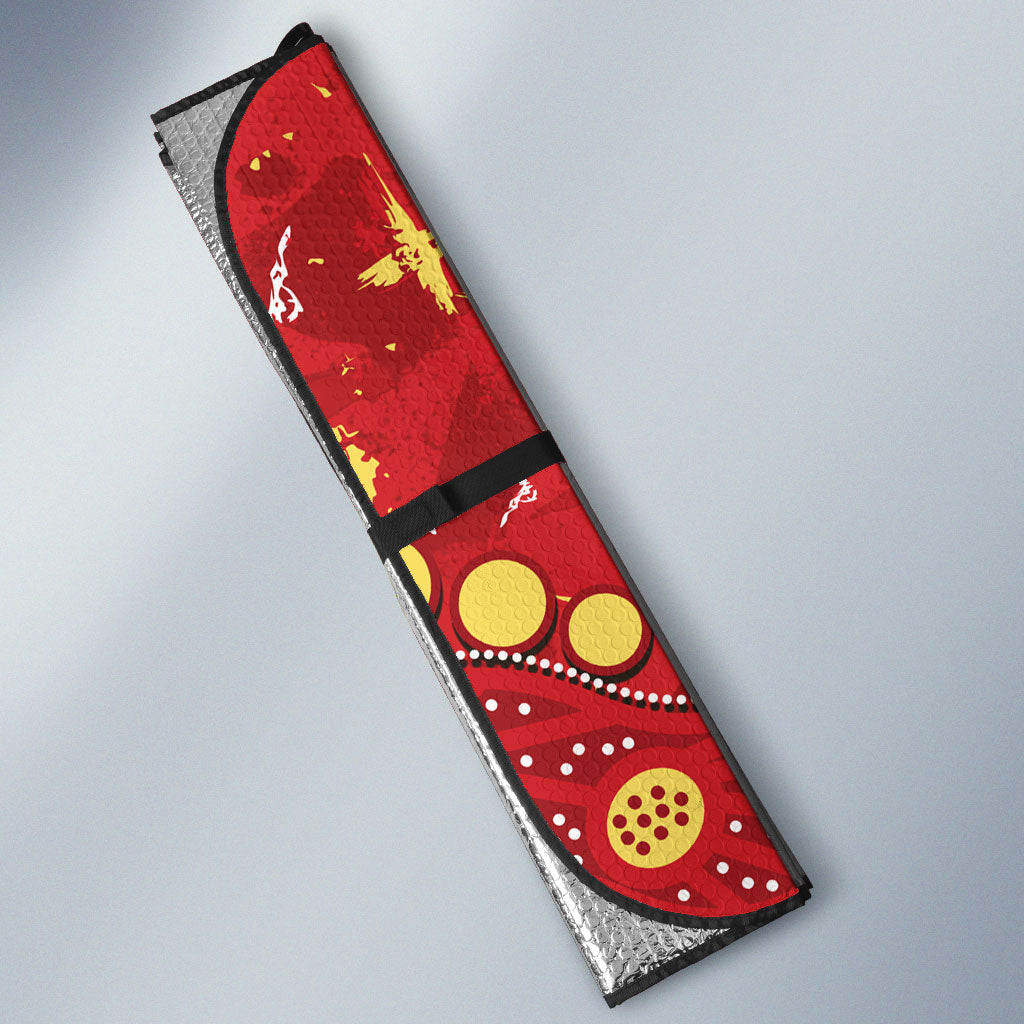 Personalized Gold Coast Suns Auto Sun Shade Aboriginal Pattern with Graffiti Style
