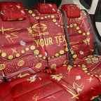 Personalized Gold Coast Suns Back Car Seat Cover Aboriginal Pattern with Graffiti Style